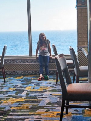 Maddie posing in the Buffet Dining Room