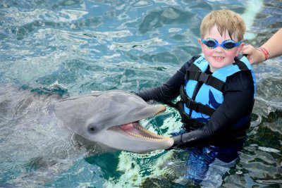 William with Katie the dolphin