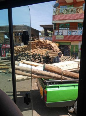 Lumber yard in Karatina, Kenya