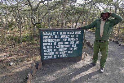 Visiting Baraka, the blind Rhino