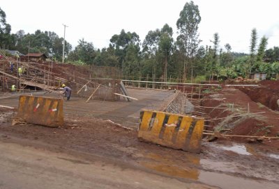 Bridge construction in Kenya