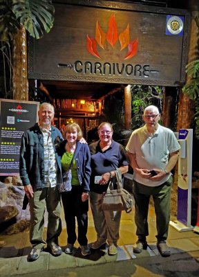Dinner out with our friends at Carnivore Restaurant