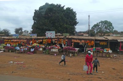 Colorful fruit & vegetable market in Kenya