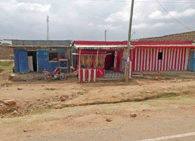 Roadside butcher shop in Kenya