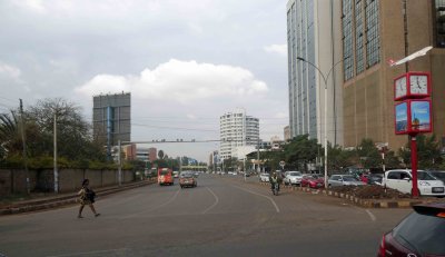 Driving through Nairobi
