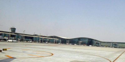 On the runway at Doha, Qatar