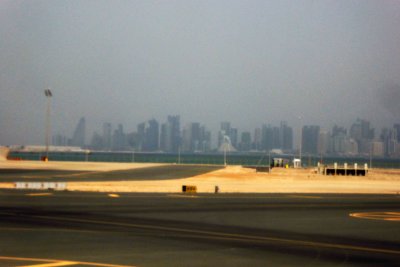 Doha Skyline in the fog