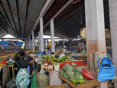 Inside a local Tanzanian market