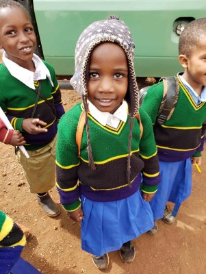 School uniforms incorporate colors of Tanzanian flag