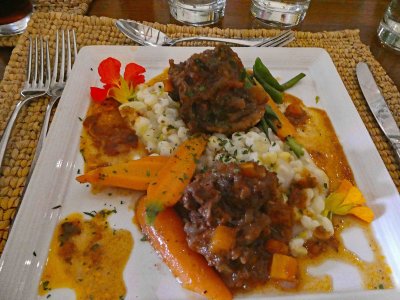 Oxtail with organic vegetables
