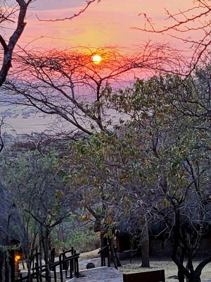 Watching sunset from Serengeti Serena Bar