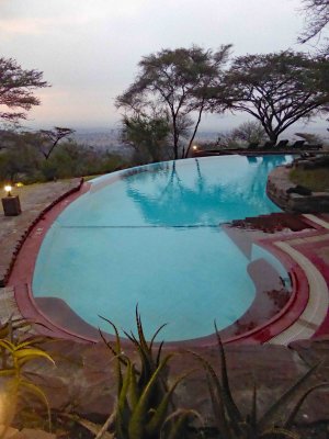 Infinity pool at Serengeti Serena Safari Lodge