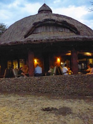 Outside bar at Serengeti Serena Safari Lodge