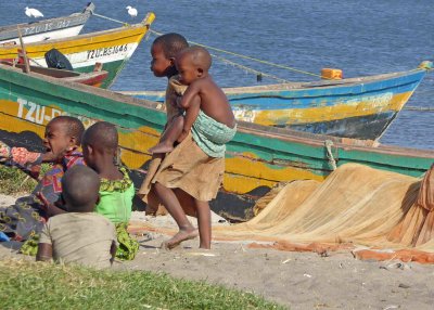 Babysitting in Lake Victoria fishing village