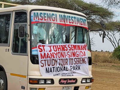 Seminary study group entering Serengeti National Park