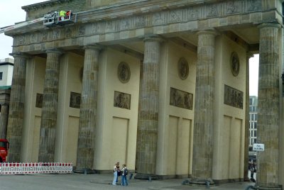 Relief sculptures inside the Brandenburg Gate