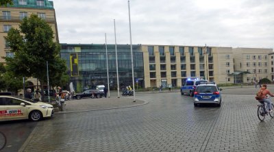 Lots of Polizei activity in Berlin today