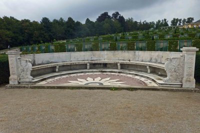 One of the benches near the Sanssouci Fountain