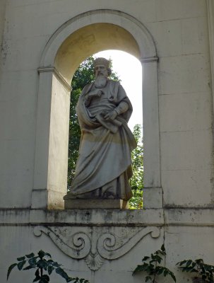 Statue at the entrance to the Peace Church on the grounds of Sanssouci Park