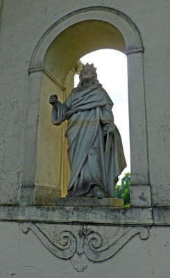 Statue at the entrance to the Peace Church on the grounds of Sanssouci Park