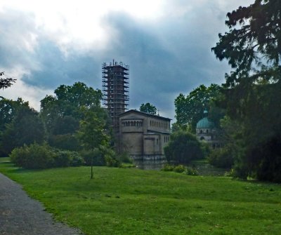 The Protestant Church of Peace is the Marly Gardens in the palace grounds of Sanssouci Park