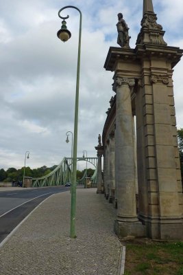 The Potsdam (former East German) side of the Glienicke Bridge -- also known as 'The Bridge of Spies'