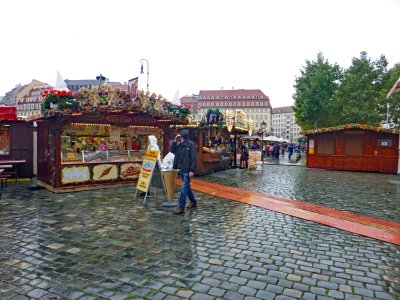 Autumn Market is held on Old Market Square in Dresden