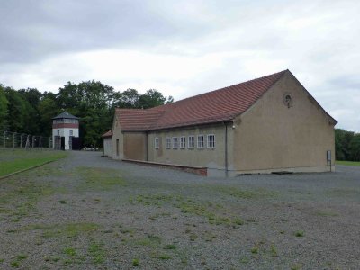 Inmates' Canteen and Guard Tower at Buchenwald Concentration Camp