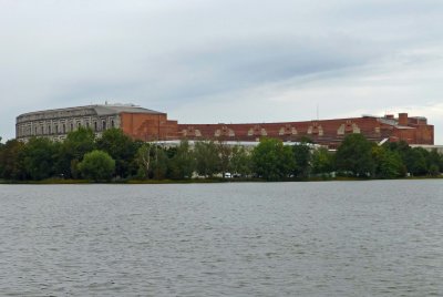 The Kongresshalle was delayed by WWII and only reached about half its planned height of 70 meters
