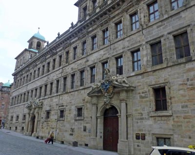 Nuremberg City Hall (1571–1620) was severely damaged during World War II and had to be largely rebuilt in the 1950s