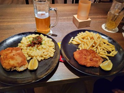 Lots of good German food in Augsburg, Germany