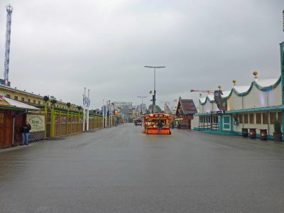 Early, rainy morning at Oktoberfest