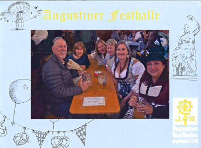 Having fun at Augustiner Beer Tent with new friends from North Carolina