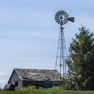 As you drive the countryside it is common to find an old farm shed and a windmill telling of a life started a long time ago. It is hard to find a windmill that hasn't been shot at.

An image may be purchased at https://fineartamerica.com/featured/shed-and-windmill-edward-peterson.html