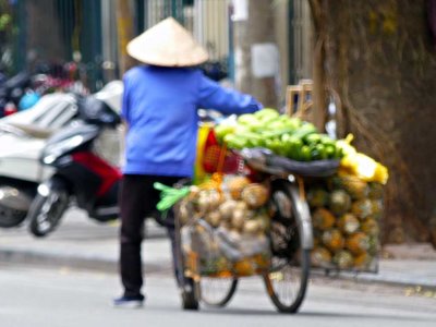 Trader with stock from the wholesale market