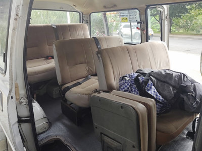 Inside the van