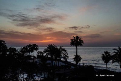 Spanish sunrise on the Mediterranean Ocean