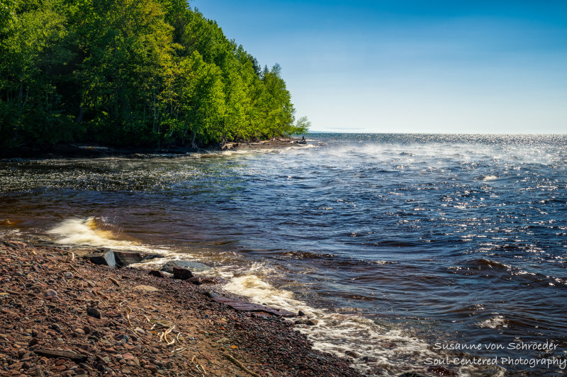 Lake Superior at the mouth of the Presque Isle river