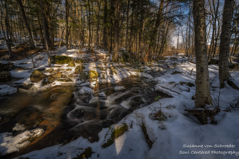 Ice and snow melt at a creek 1