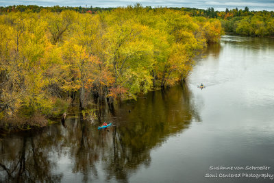 Kayaking the St. Croix River, Wisconsin.