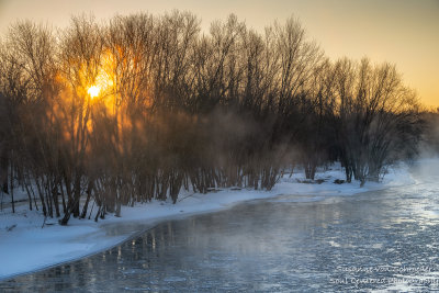 A frigid sunrise, Chippewa river