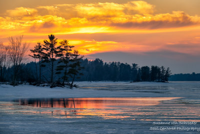 Sunset colors and reflections