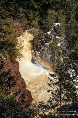Brownstone Falls with rainbow