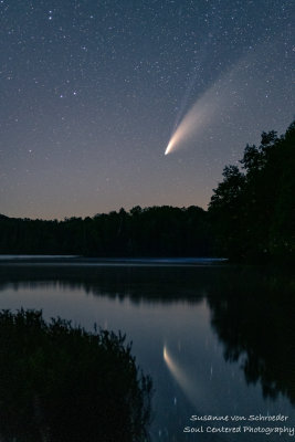 Comet Neowise at a lake in the Blue Hills, WI 1