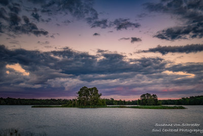Dramatic clouds in the east, at sunset at the Chippewa Flowage, WI 1