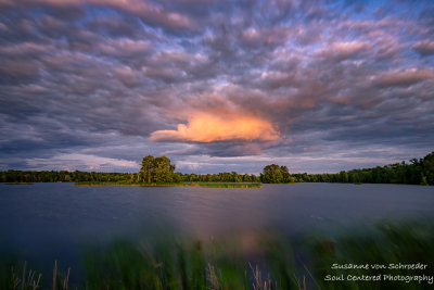 Dramatic clouds in the east, at sunset at the Chippewa Flowage, WI 3
