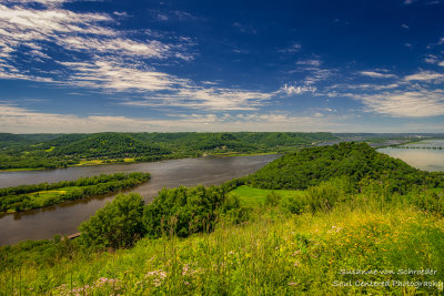 Trempealeau Mountain and Mississippi river