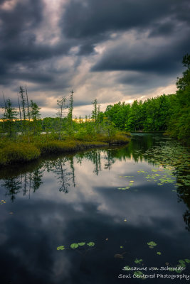 Cloudy evening at Audie Lake, Wisconsin