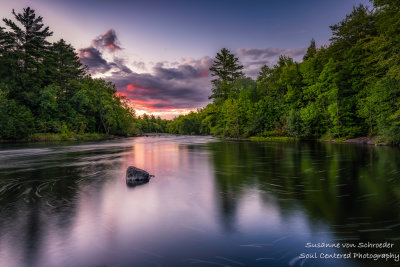 Evening sky at the Flambeau river, Wisconsin