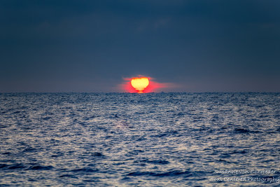 Lake Superior sunrise in shape of a heart!!